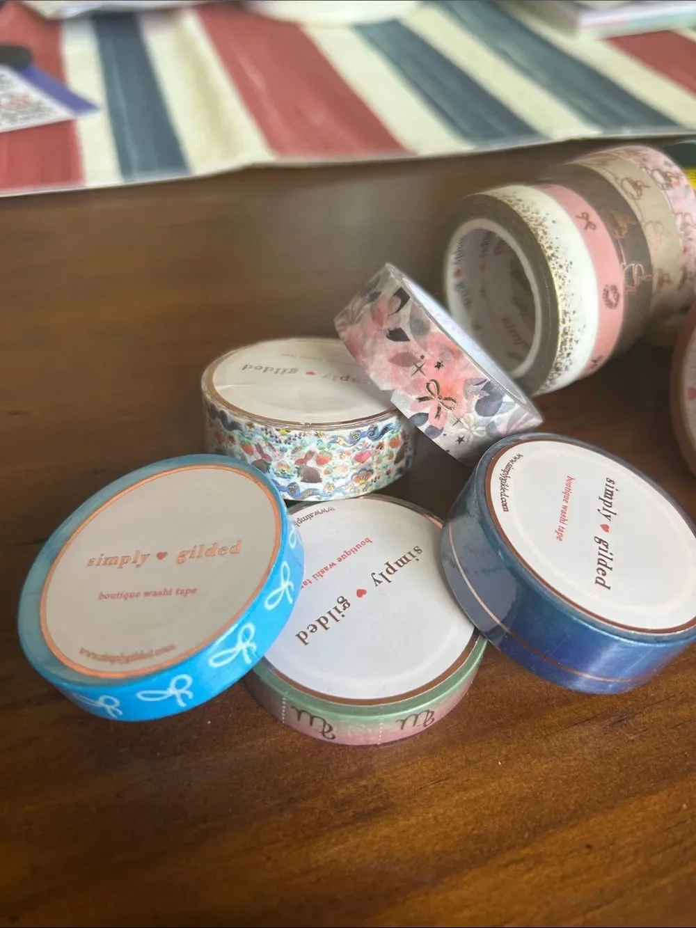 Simply Gilded assorted  Tape Bundle - Pink, Yellow, Teal, Brown, Cream 18 items